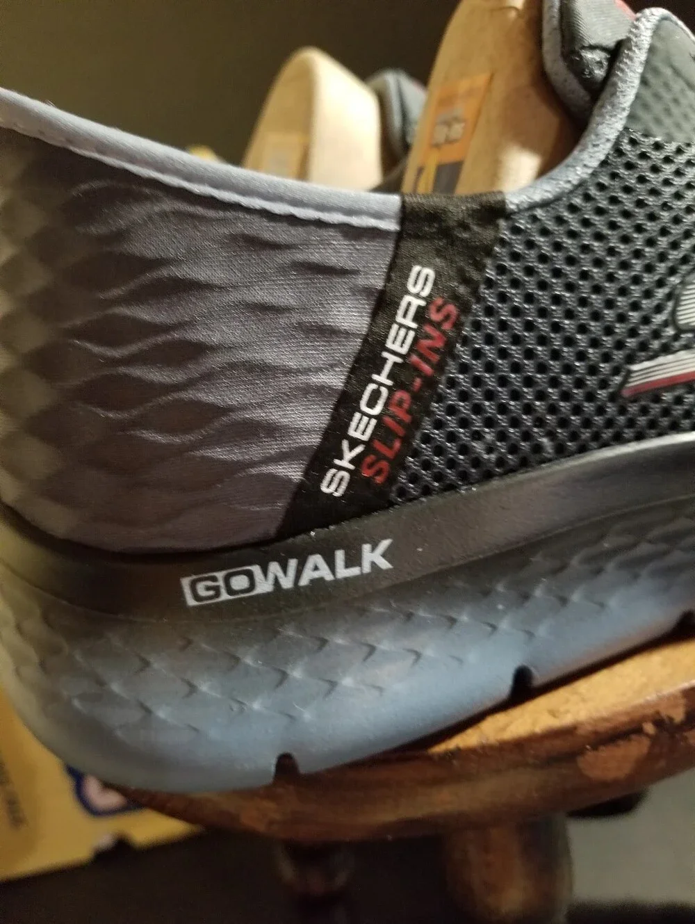 Skechers Go Walk Flex Slip Ins Men's 8 Slate Gray/Blue/Red New In Original Box